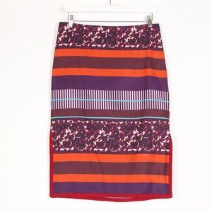 Suno Patterned Pencil Skirt